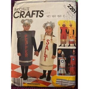 McCalls Sewing pattern 2201 childs pairs salt and peper costume